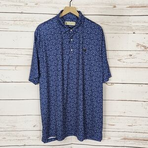 Donald Ross | Blue Football Collage Classic Performance Polo